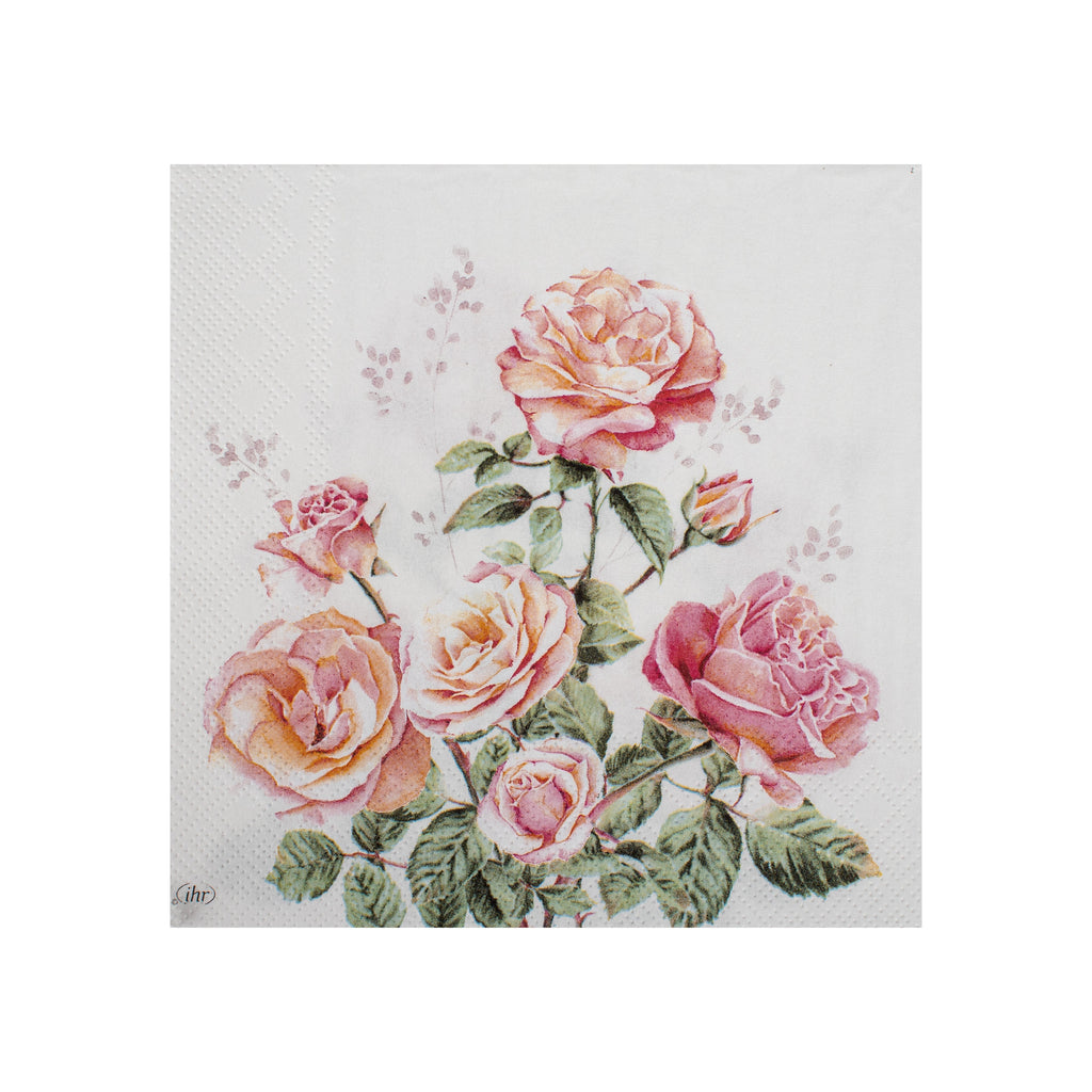 Decoupage Napkin Coral Rose 13 X 13inch 3PLY 1pc