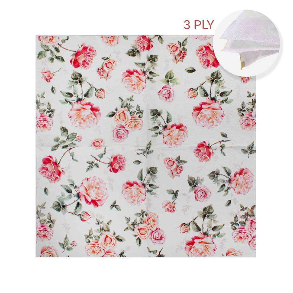 Decoupage Napkin Misty Rose 13 X 13inch 3PLY 1pc