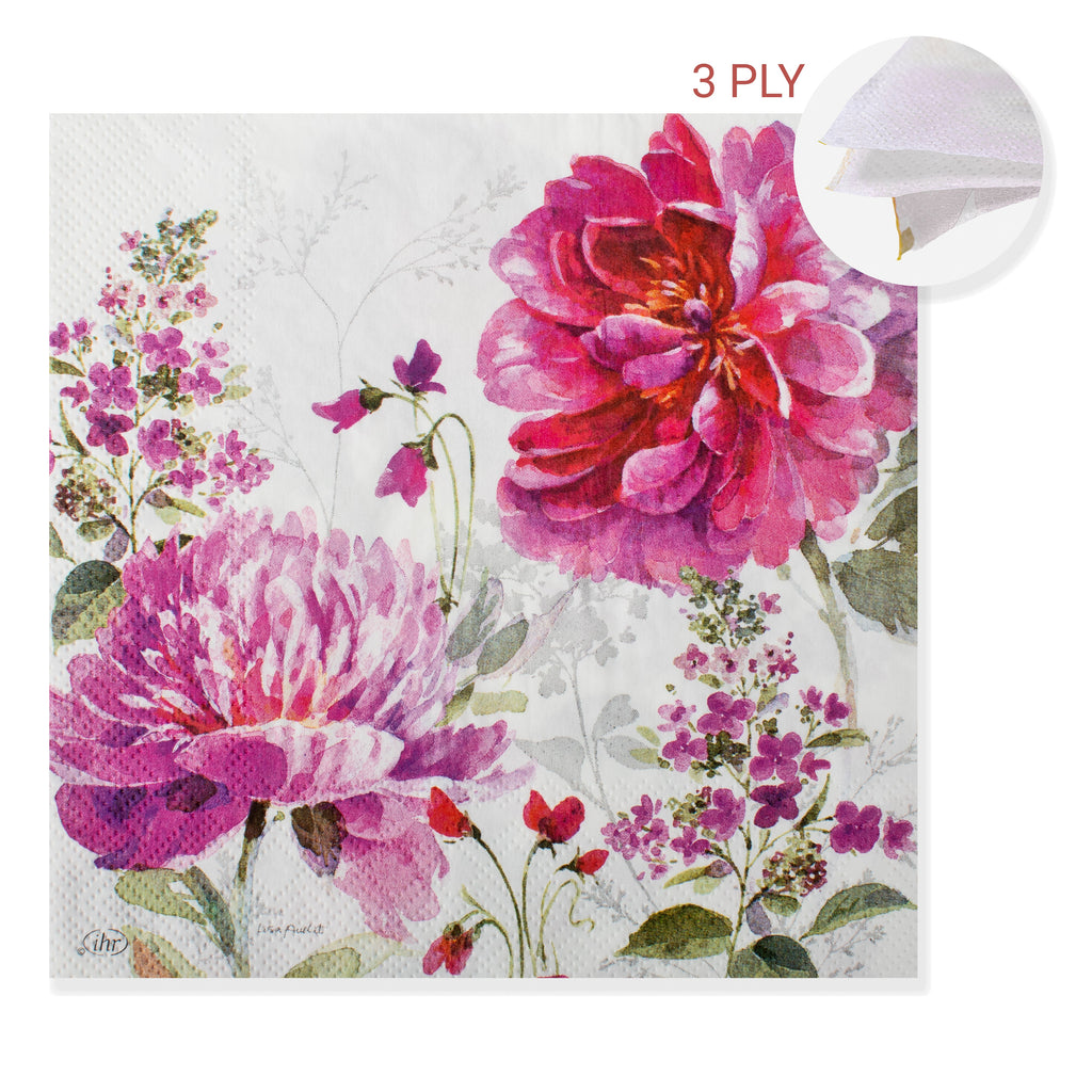 Decoupage Napkin Misty Wildflower 13 X 13inch 3PLY 1pc