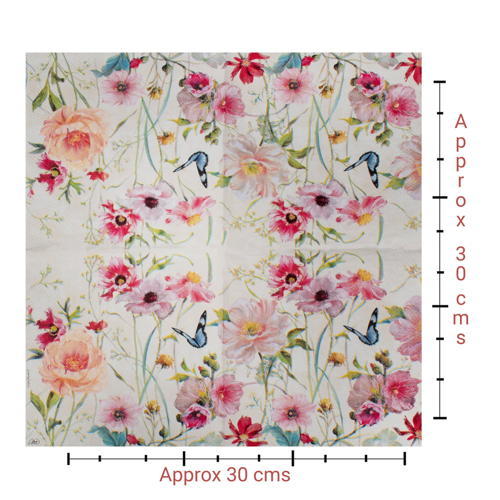 Decoupage Napkin Wildflower Charm 13 X 13inch 3PLY 1pc