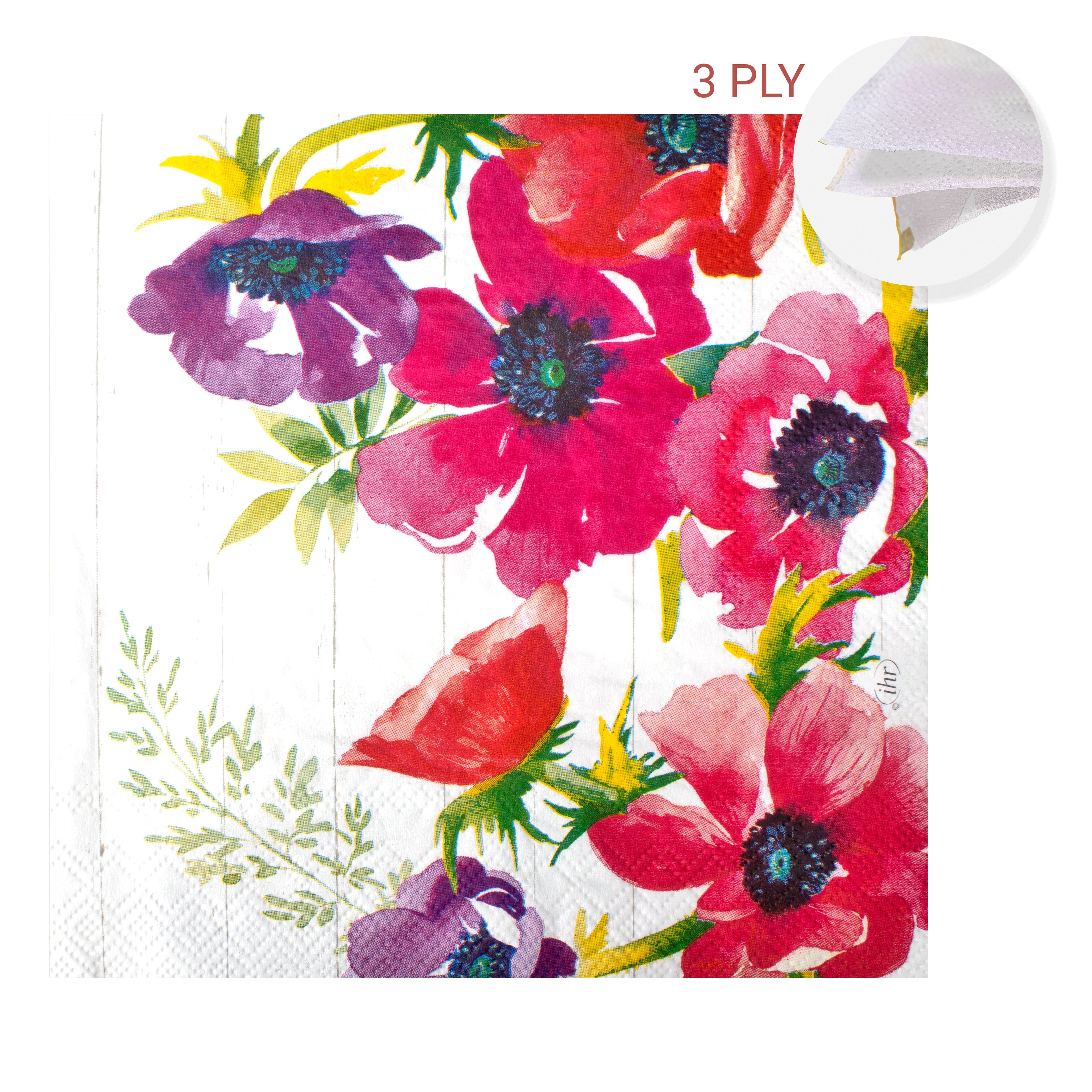 Decoupage Napkin Pastel Petals 13 X 13inch 3PLY 1pc