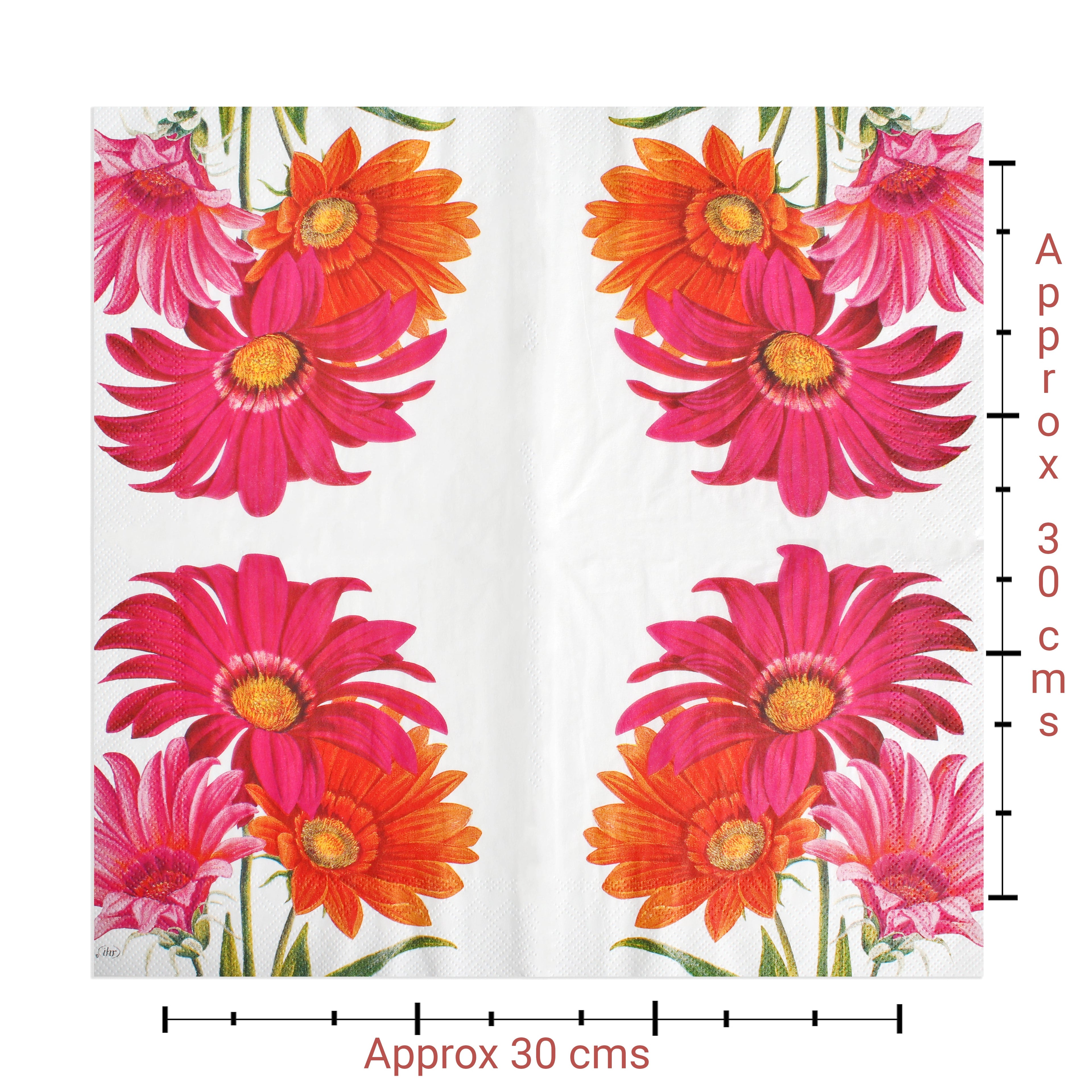 Decoupage Napkin Gerbera Joy 47 X 13inch 3PLY 1pc