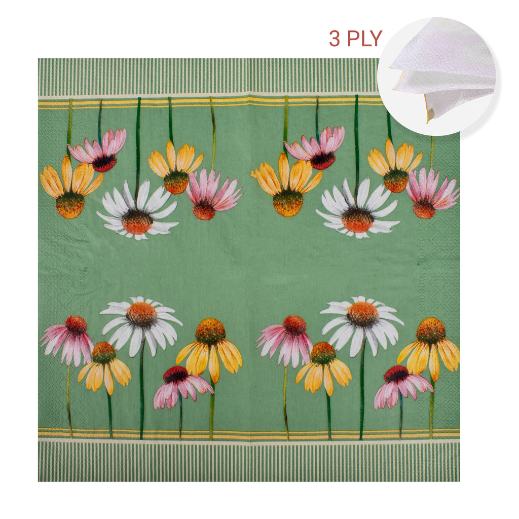 Decoupage Napkin Coneflower Blossom 13 X 13inch 3PLY 1pc
