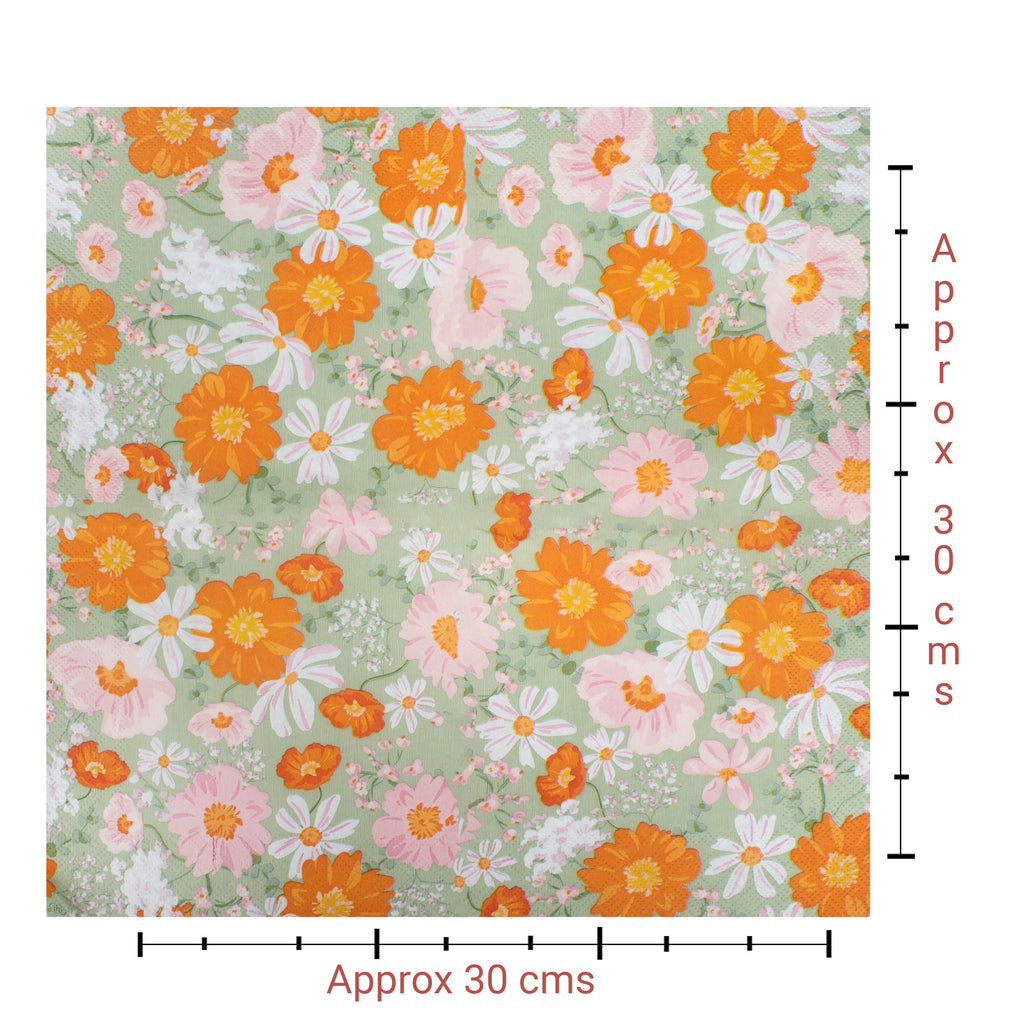 Decoupage Napkin Daisy Blooms 13 X 13inch 3PLY 1pc