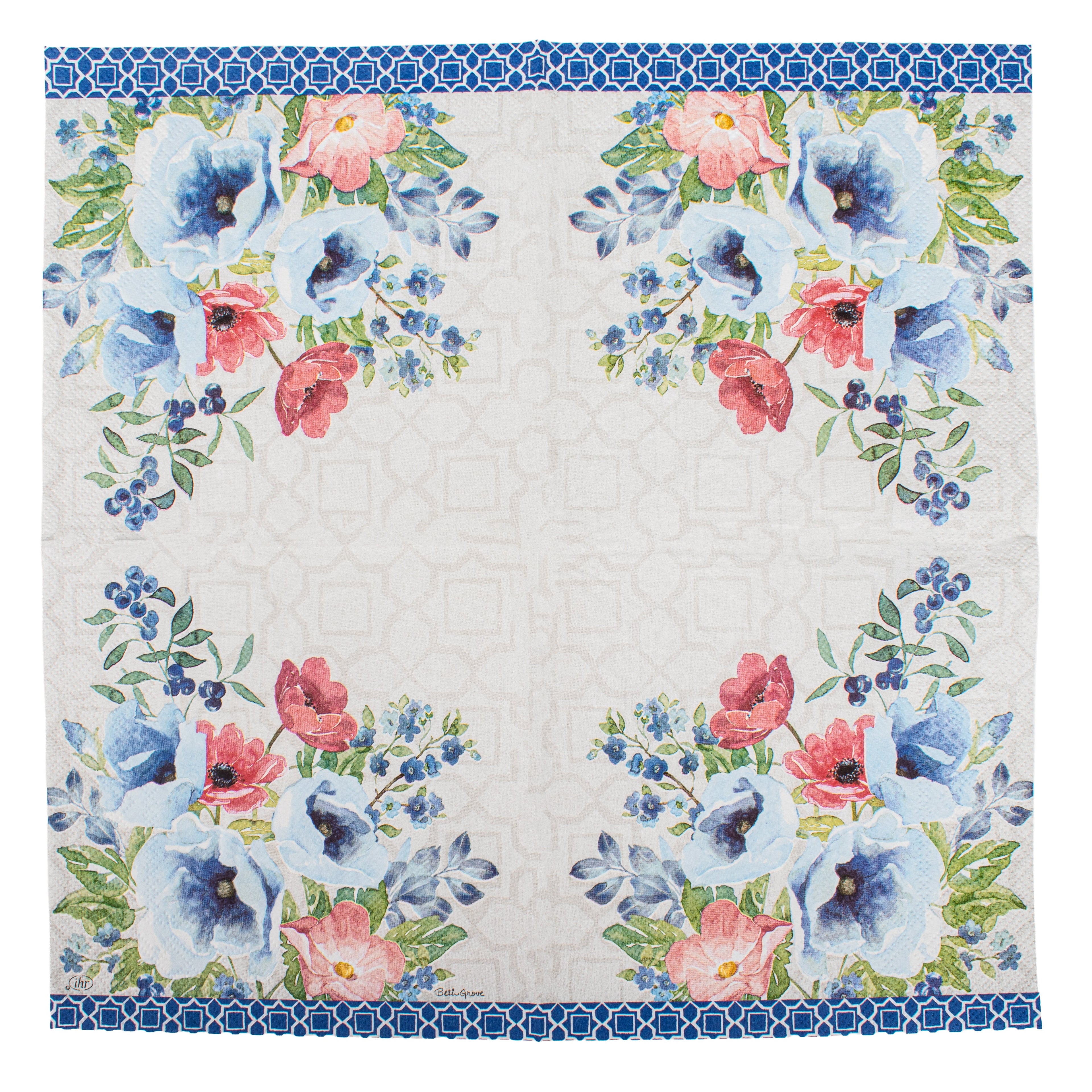 Decoupage Napkin Floral Mist 13 X 13inch 3PLY 1pc