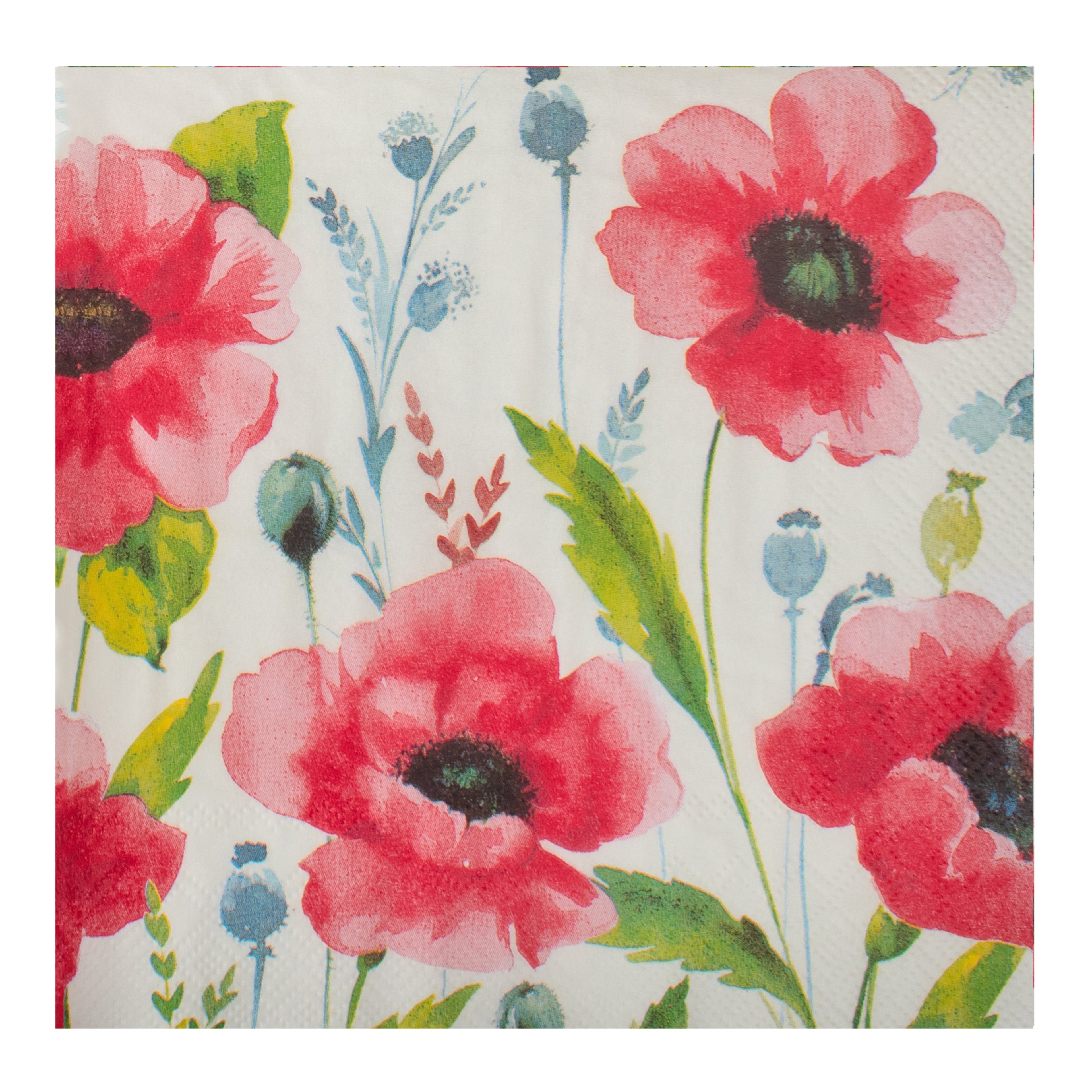 Decoupage Napkin Aqua Anemone 13 X 13inch 3PLY 1pc