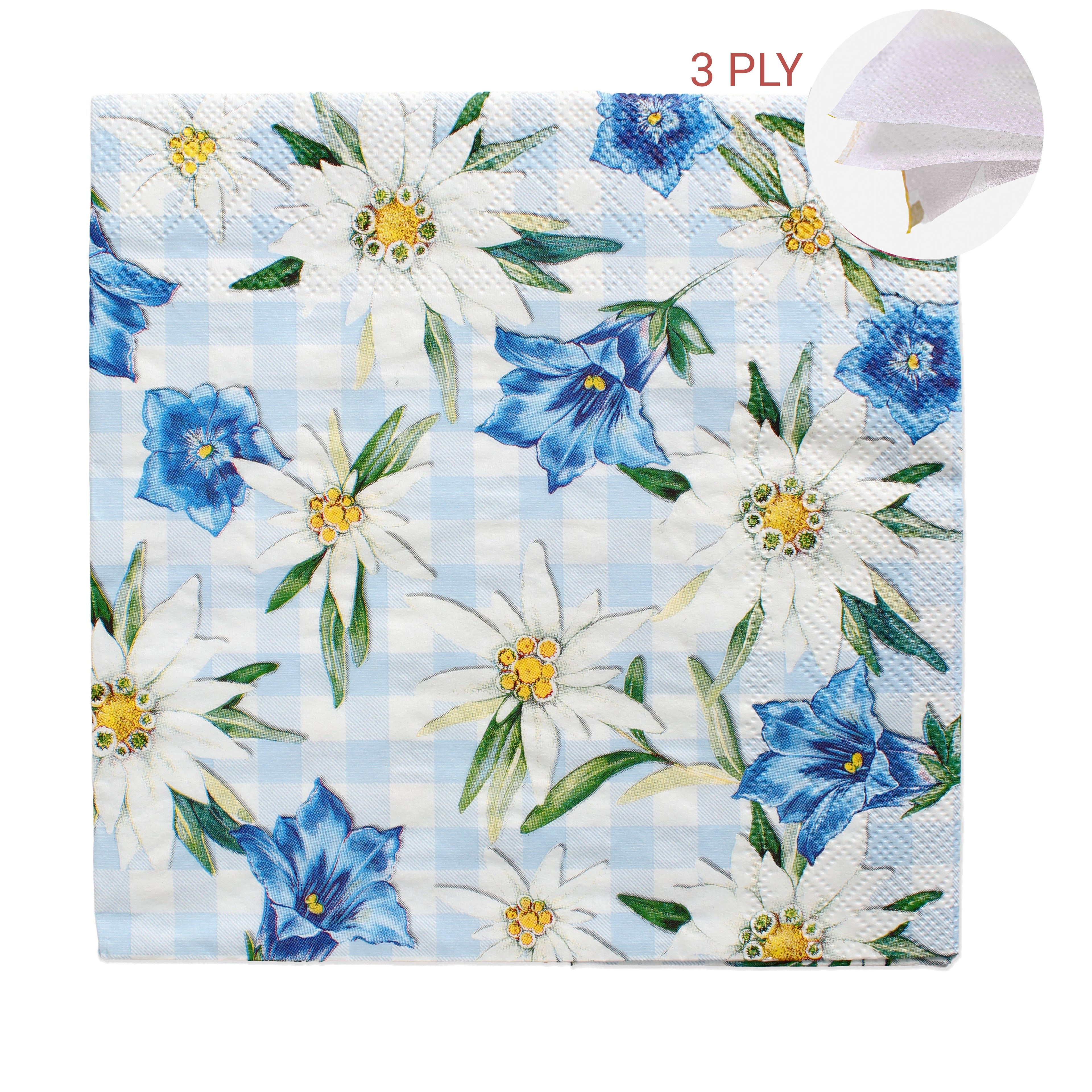 Decoupage Napkin Blossom Mist 72 X 13inch 3PLY 1pc