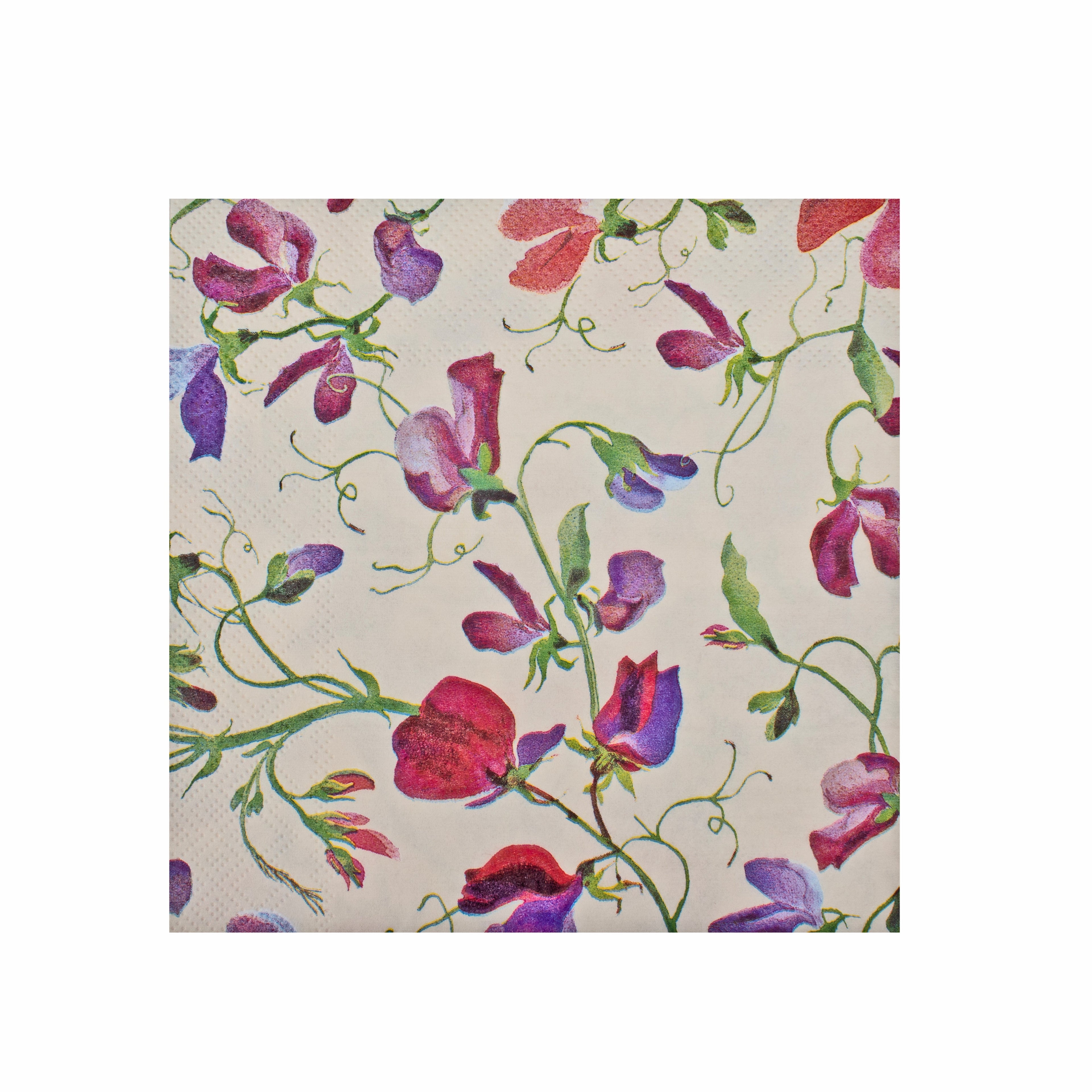 Decoupage Napkin Sweet Pea 13 X 13inch 3PLY 1pc