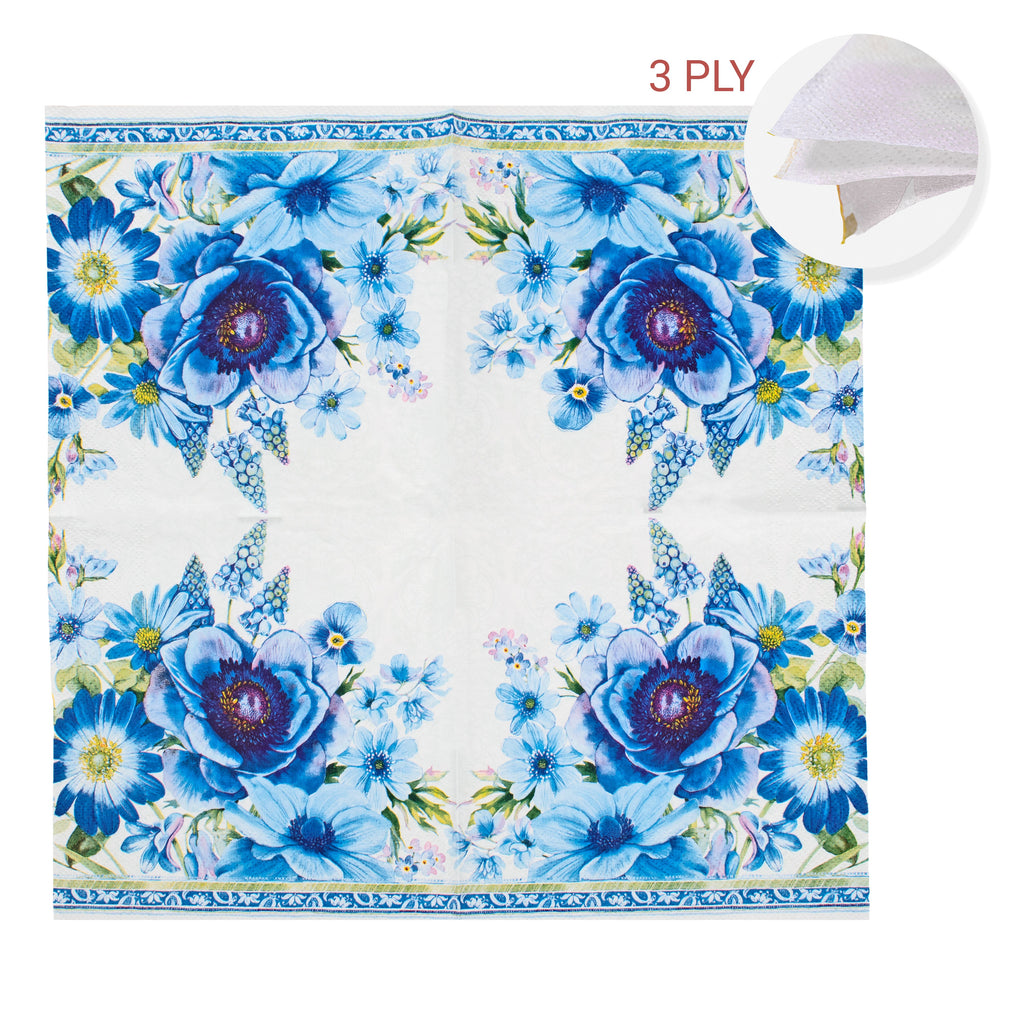 Decoupage Napkin Misty Anemone 13 X 13inch 3PLY 1pc