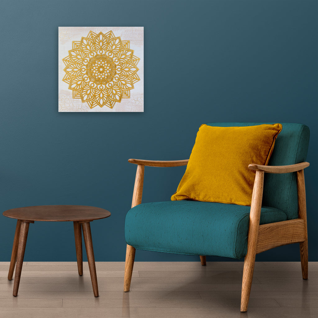 Wall Decor Lacy Floral Mandala Approx H12 X L12 X D0.78inch 1pc