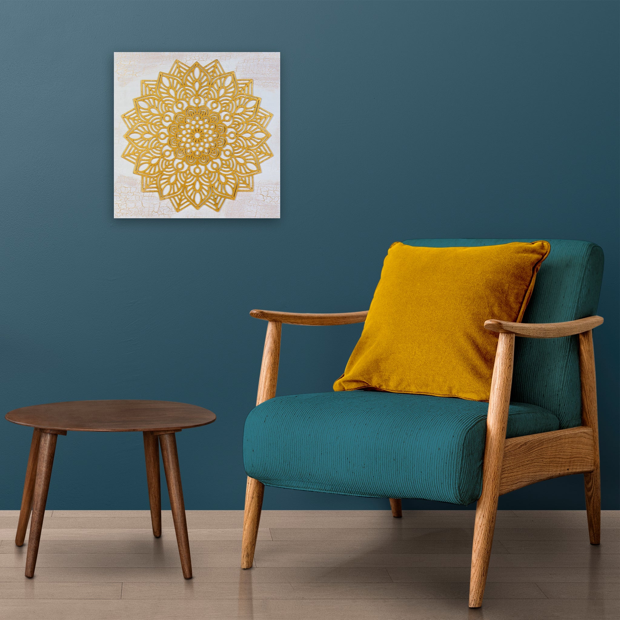 Wall Decor Lacy Floral Mandala Approx H12 X L12 X D0.78inch 1pc