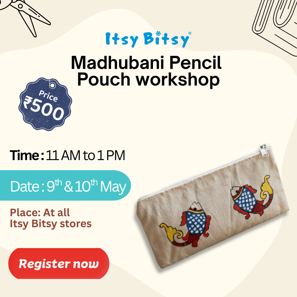 Madhubani Pencil Pouch - Summer Workshop