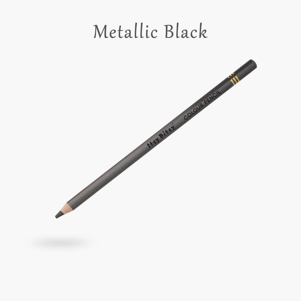 Premium Artist Metallic Colour Pencil 1pc - Metallic Black