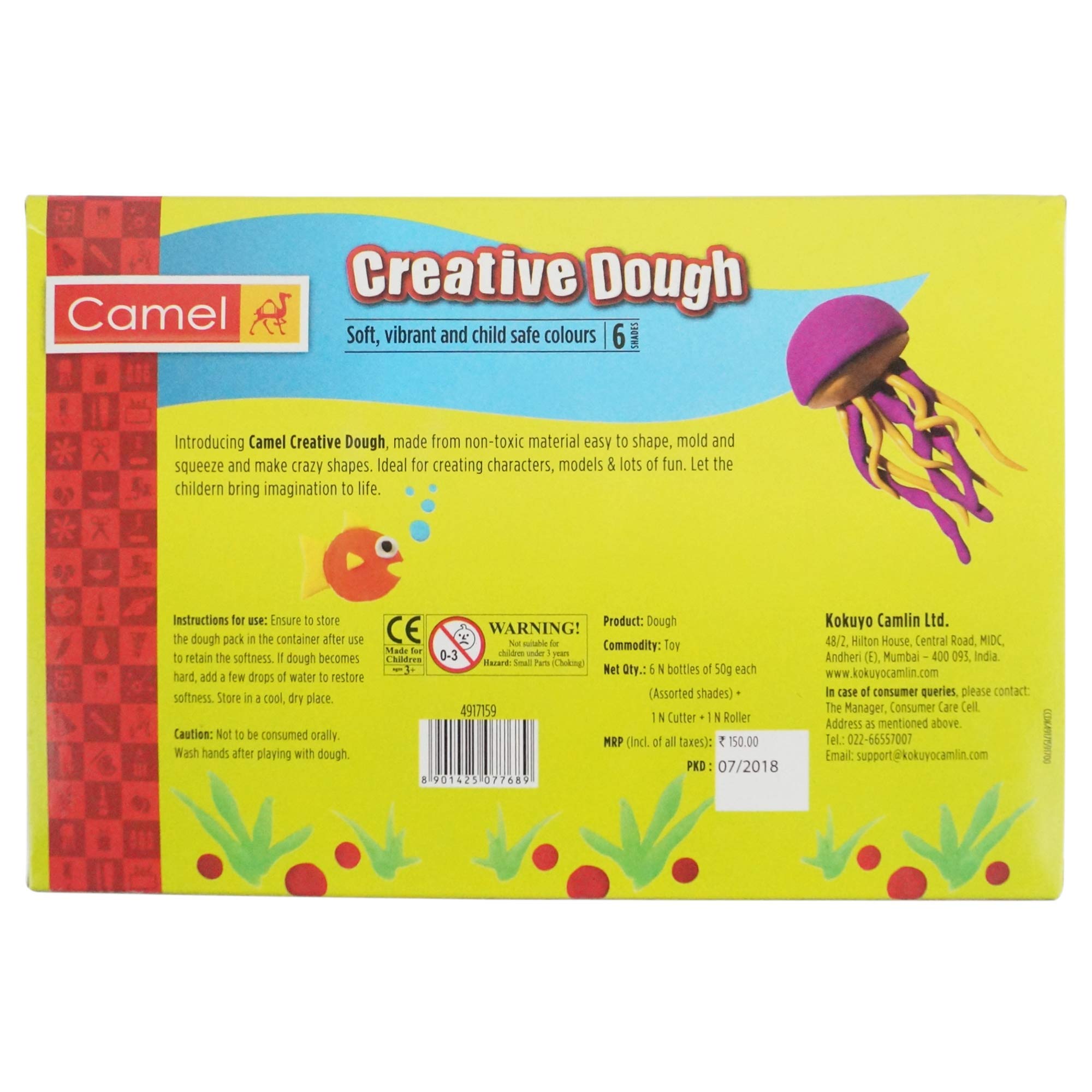 Dough 6 Shades 50 Gram Each Camlin