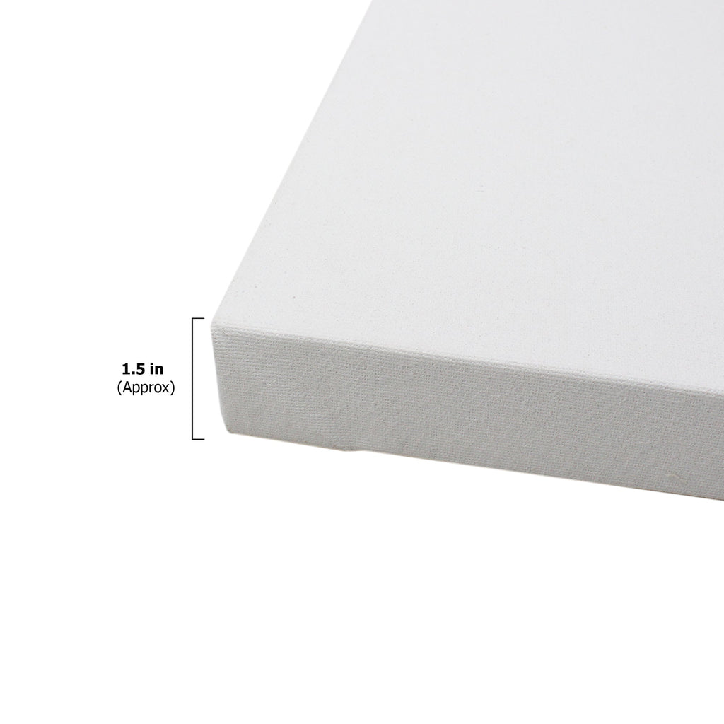 Stretched Canvas Deep Edge Frame 34X37Mm 305Gsm 24 X 24Inch 1Pc (Pack of 3)