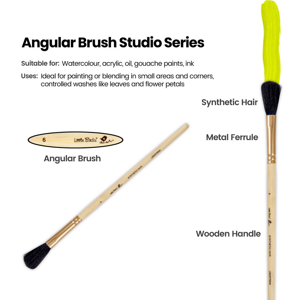Mop Brush Synthetic Hair Size 6 Handle Length 150Mm 1 Pc