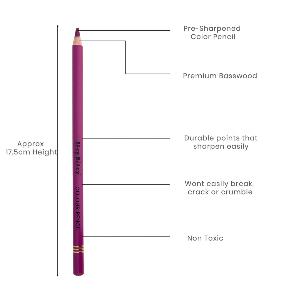 Premium Artist Fluro Colour Pencil 1pc - Dark Pink