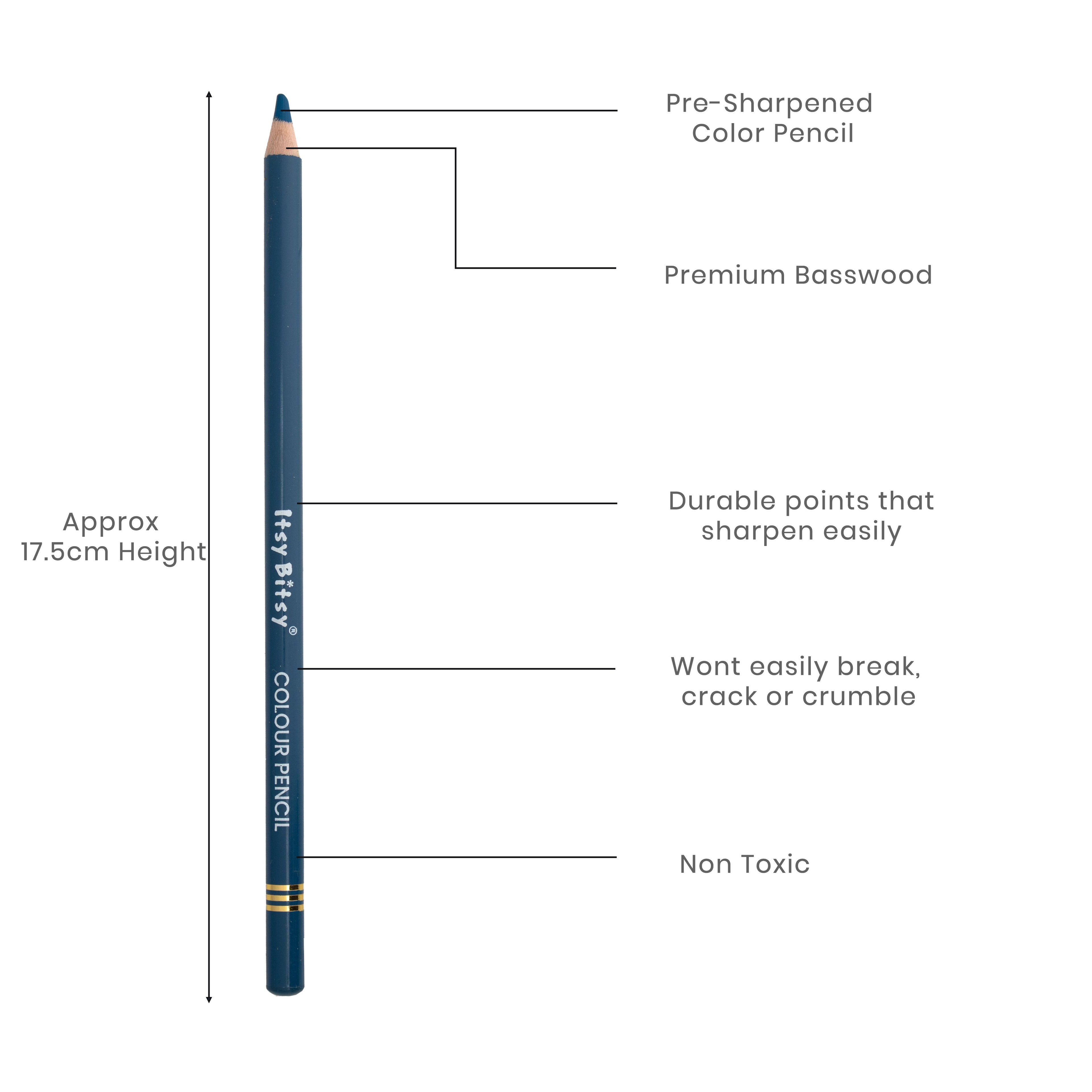Premium Artist Colour Pencil 1pc - Sapphire Blue