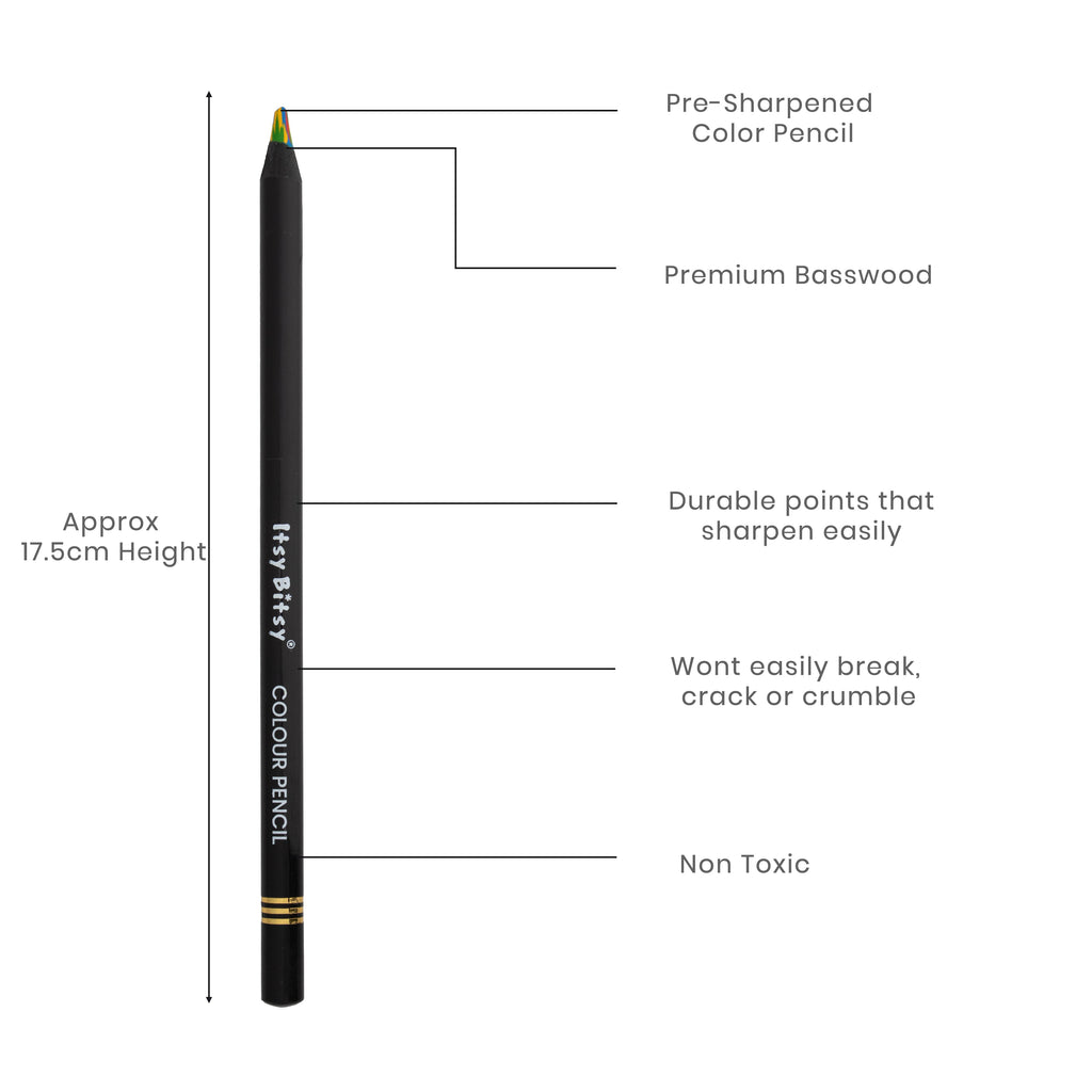 Premium Artist Rainbow Colour Pencil 1pc - Carnival Splash