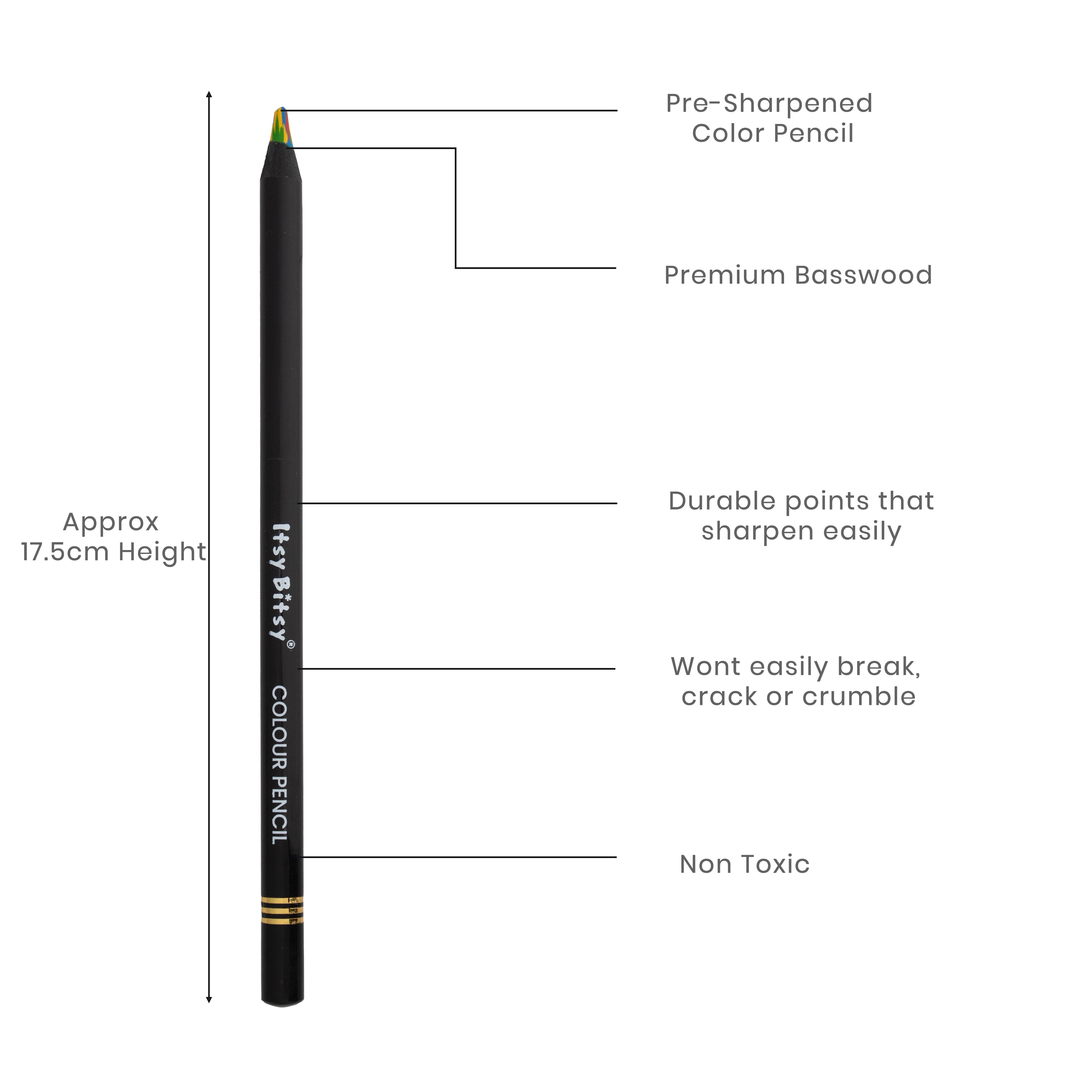 Premium Artist Rainbow Colour Pencil 1pc - Carnival Splash