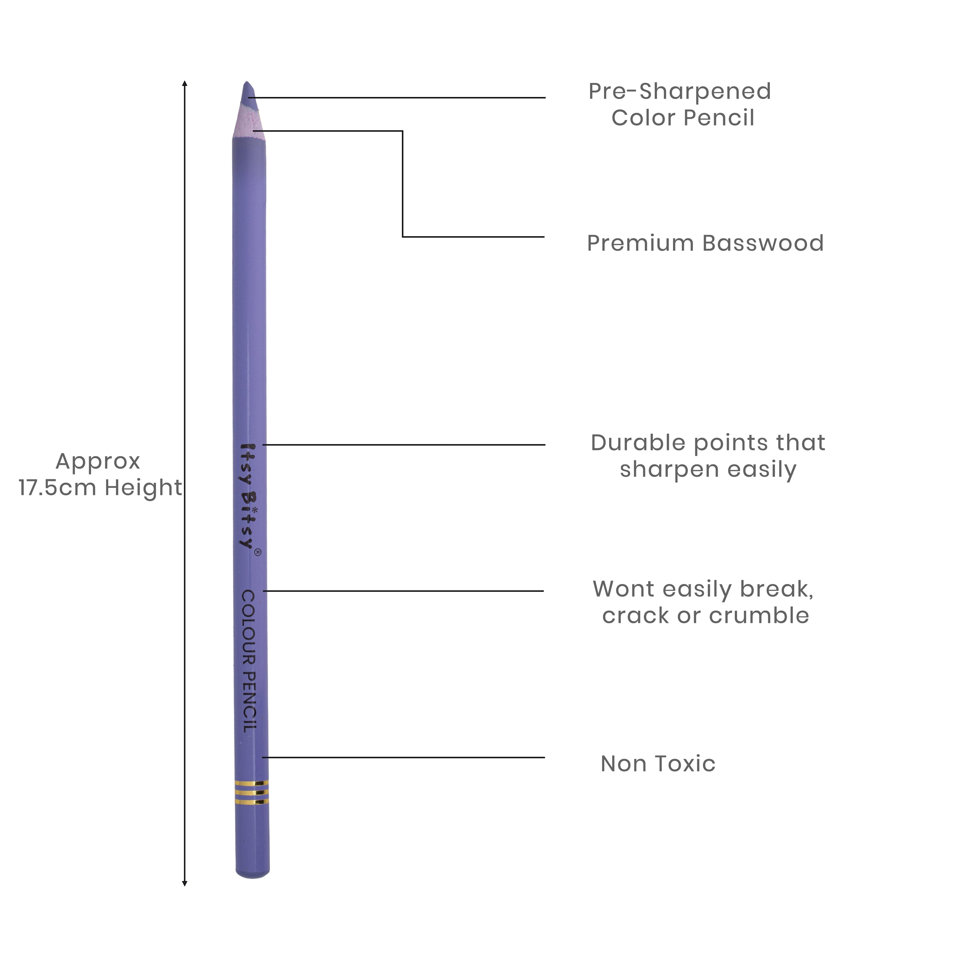 Premium Artist Colour Pencil 1pc - Lavender