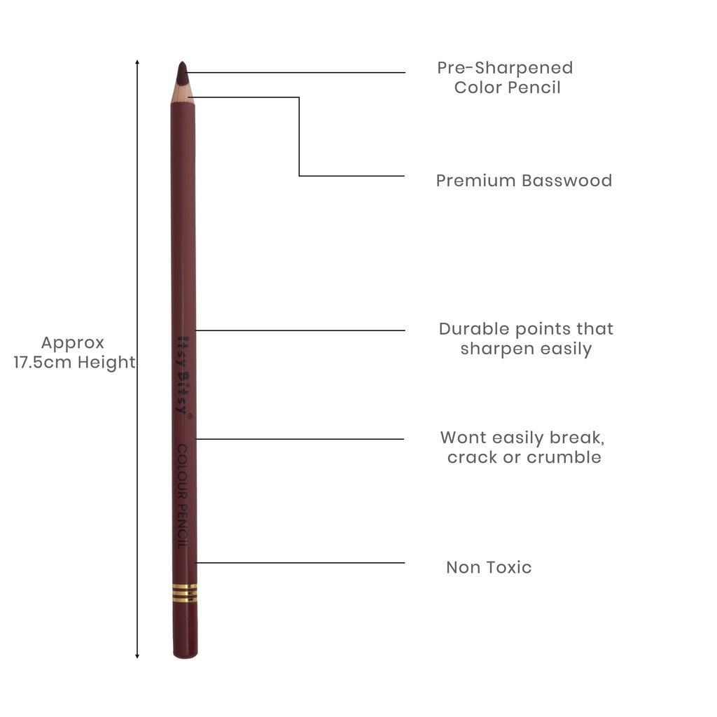 Premium Artist Colour Pencil 1pc - Maroon