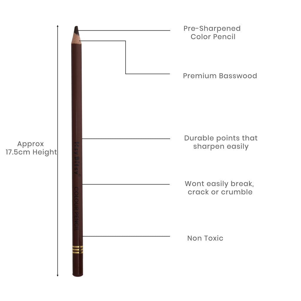Premium Artist Colour Pencil 1pc - Coffee Brown