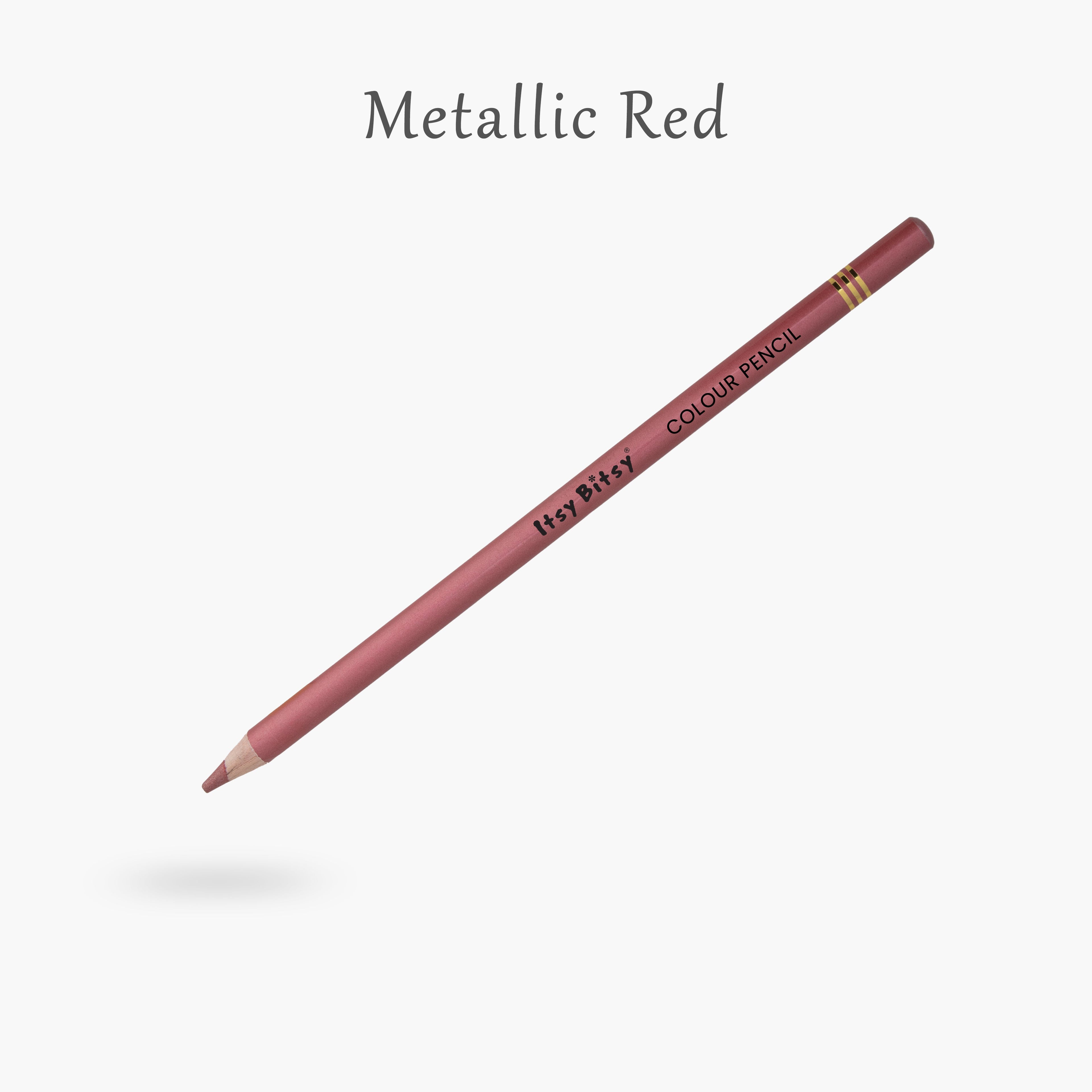 Premium Artist Metallic Colour Pencil 1pc - Metallic Red