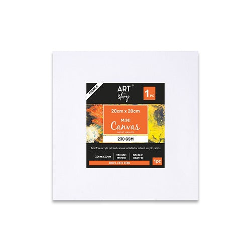 Mini Canvas 20 X 20Cm 1Pc Shrink As