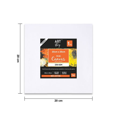 Mini Canvas 20 X 20Cm 1Pc Shrink As