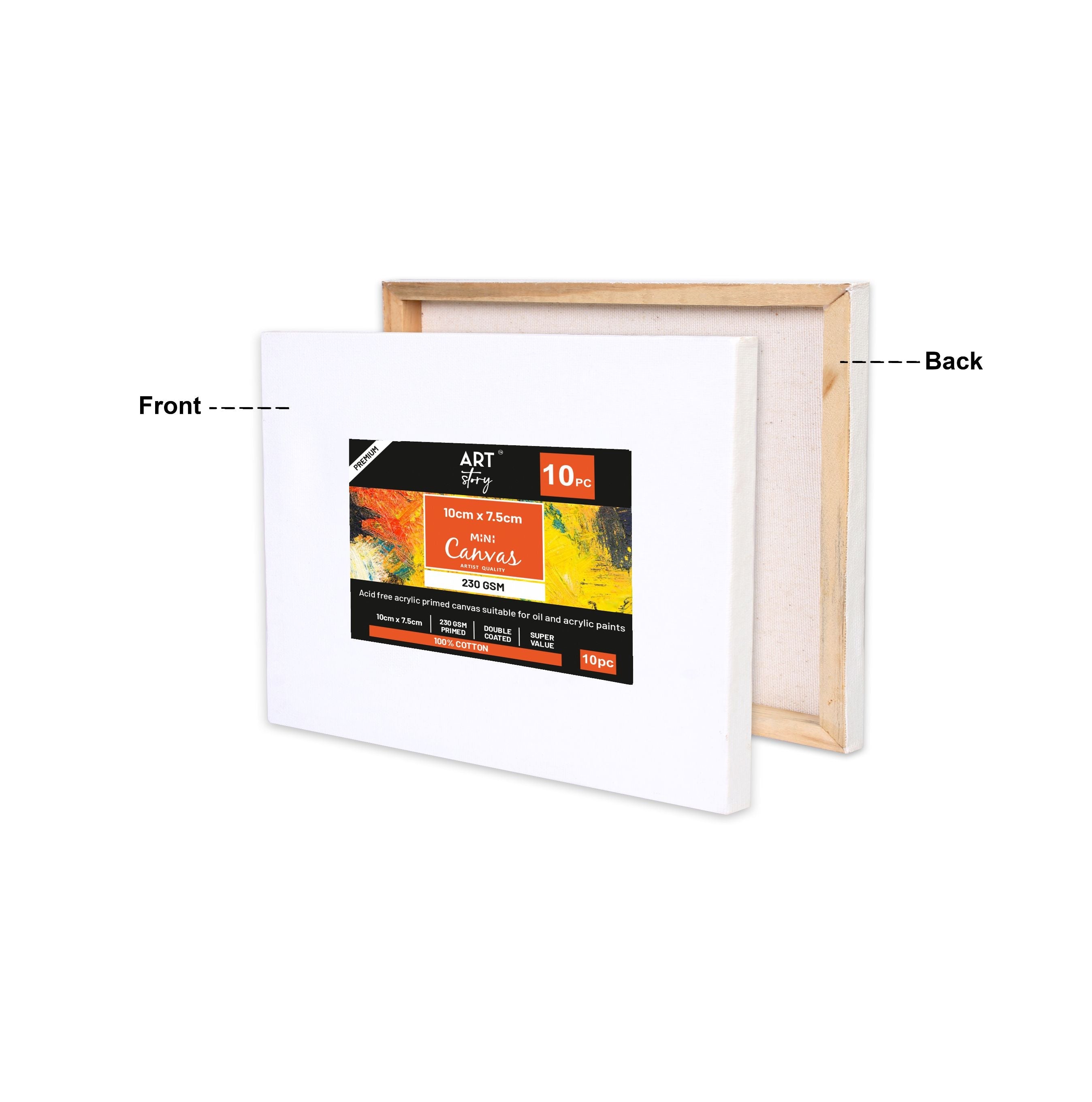 Mini Canvas 10 X 7.5Cm Pack Of 10Pc