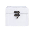 Paintable Canvas MDF Box With Latch L4 X W4 X H3 Inch 1Pc