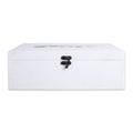 Paintable Canvas MDF Box With Latch L10 X W5 X H3.5 Inch 1Pc