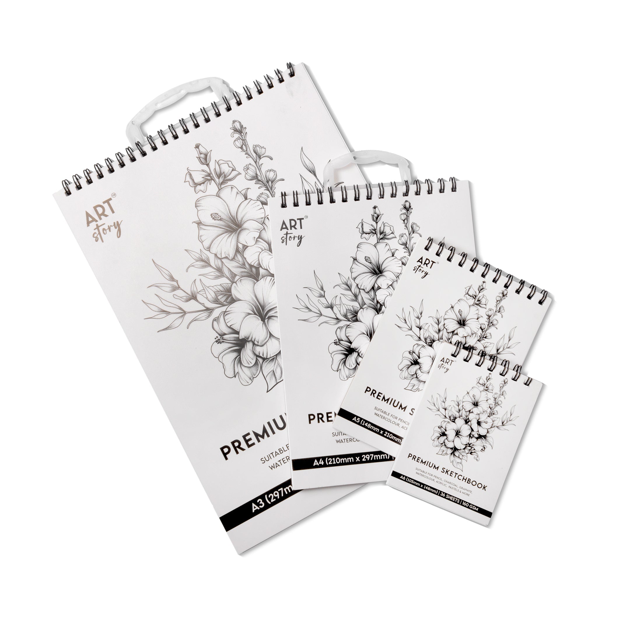 Premium Sketchbook Top Wiro With Hanger A4 160gsm 36 Sheets