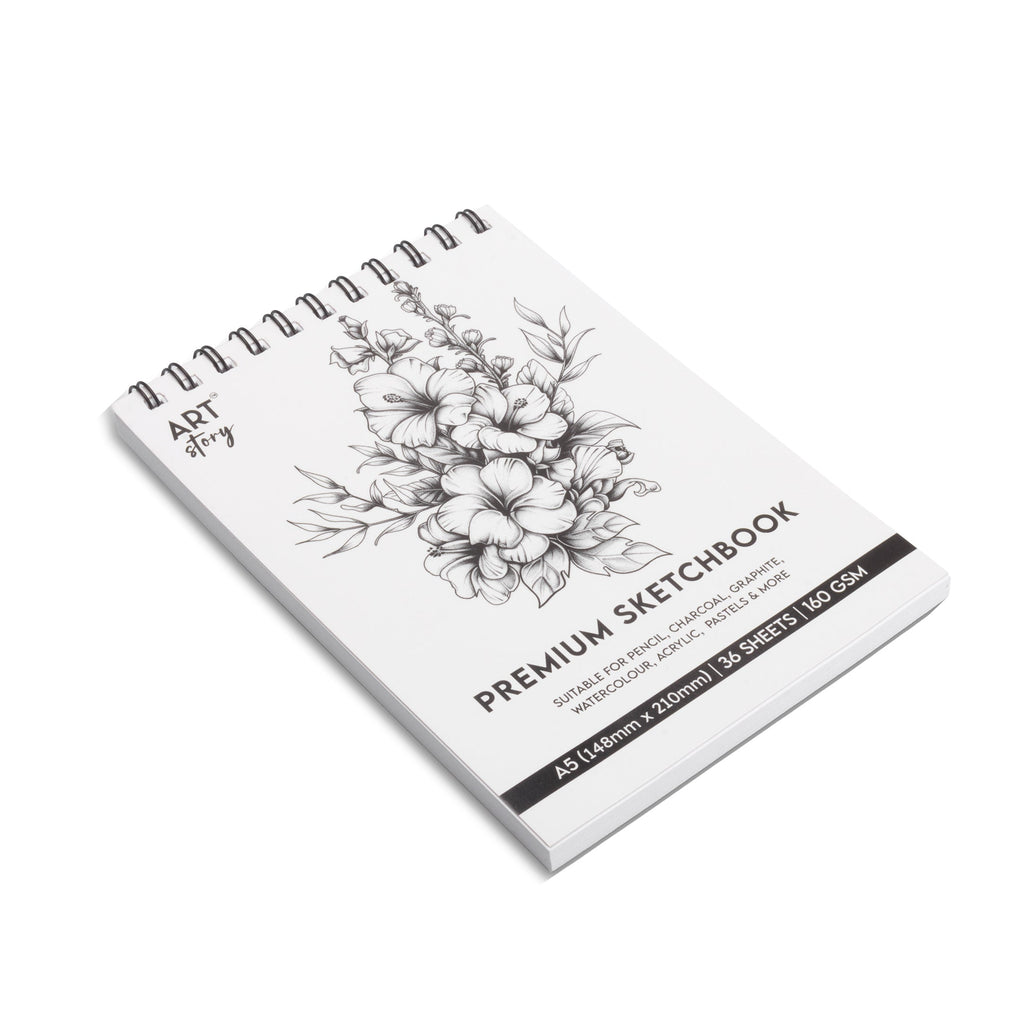 Premium Sketchbook Top Wiro With Hanger A5 160gsm 36 Sheets