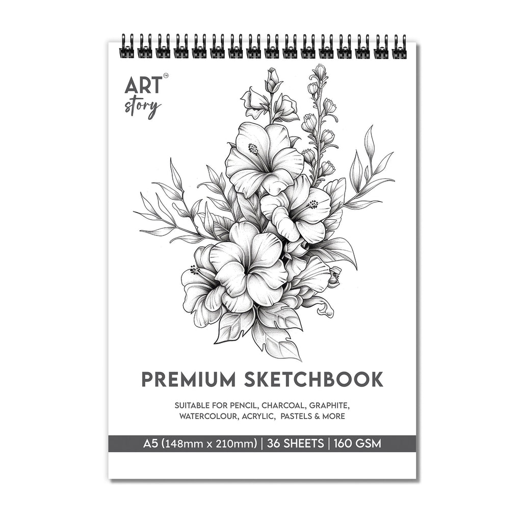 Premium Sketchbook Top Wiro With Hanger A5 160gsm 36 Sheets