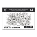 Premium Sketch Pad Flap Over Cover Page A4 160gsm 36 Sheets