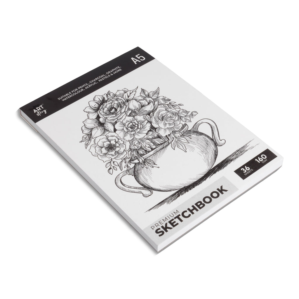 Premium Sketch Pad Flap Over Cover Page A5 160gsm 36 Sheets
