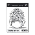 Premium Sketch Pad Flap Over Cover Page A5 160gsm 36 Sheets
