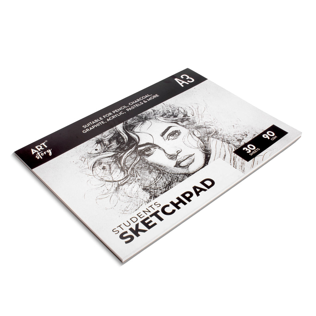 Student Sketch Pad Flap Over Cover Page A3 90gsm 30 Sheets