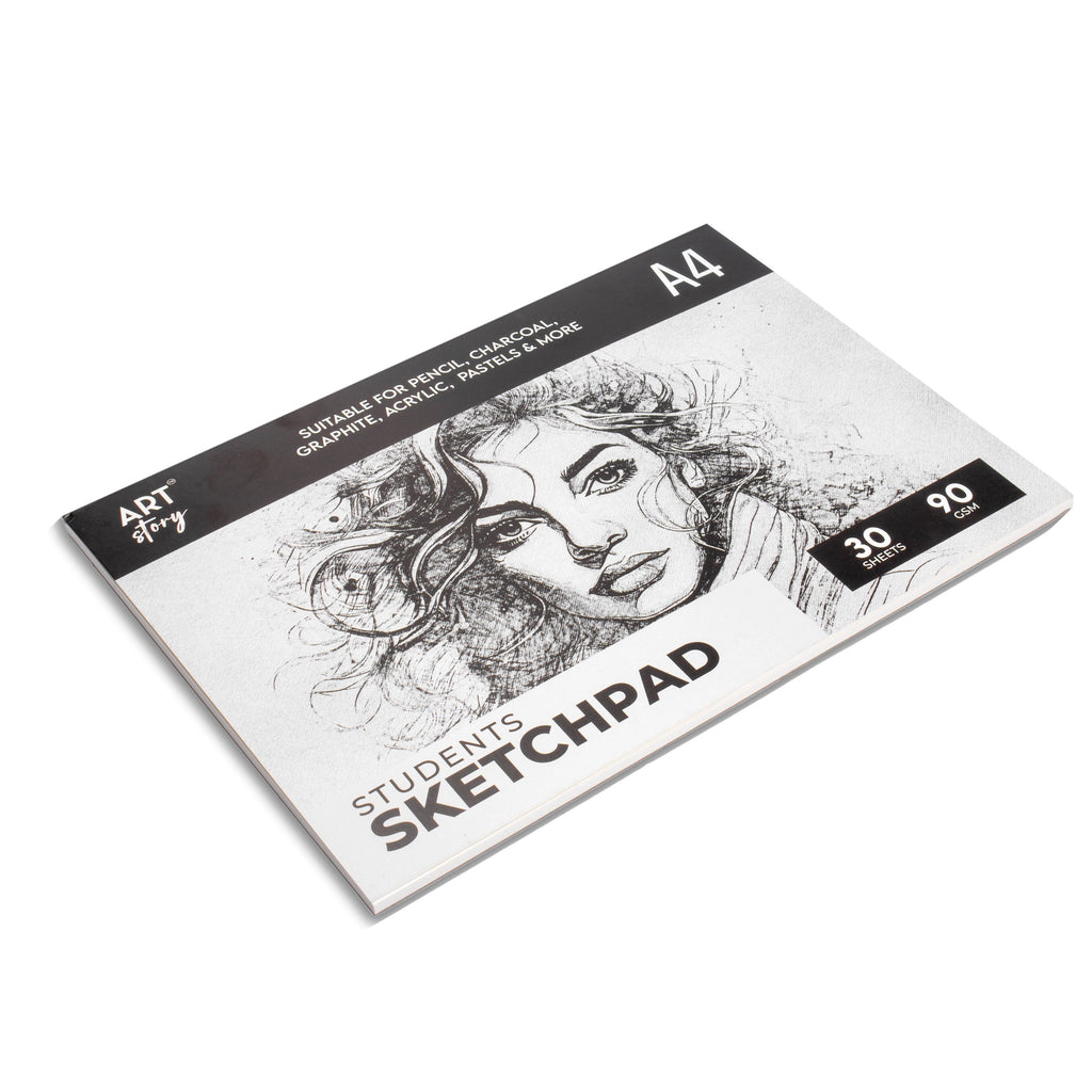 Student Sketch Pad Flap Over Cover Page A4 90gsm 30 Sheets