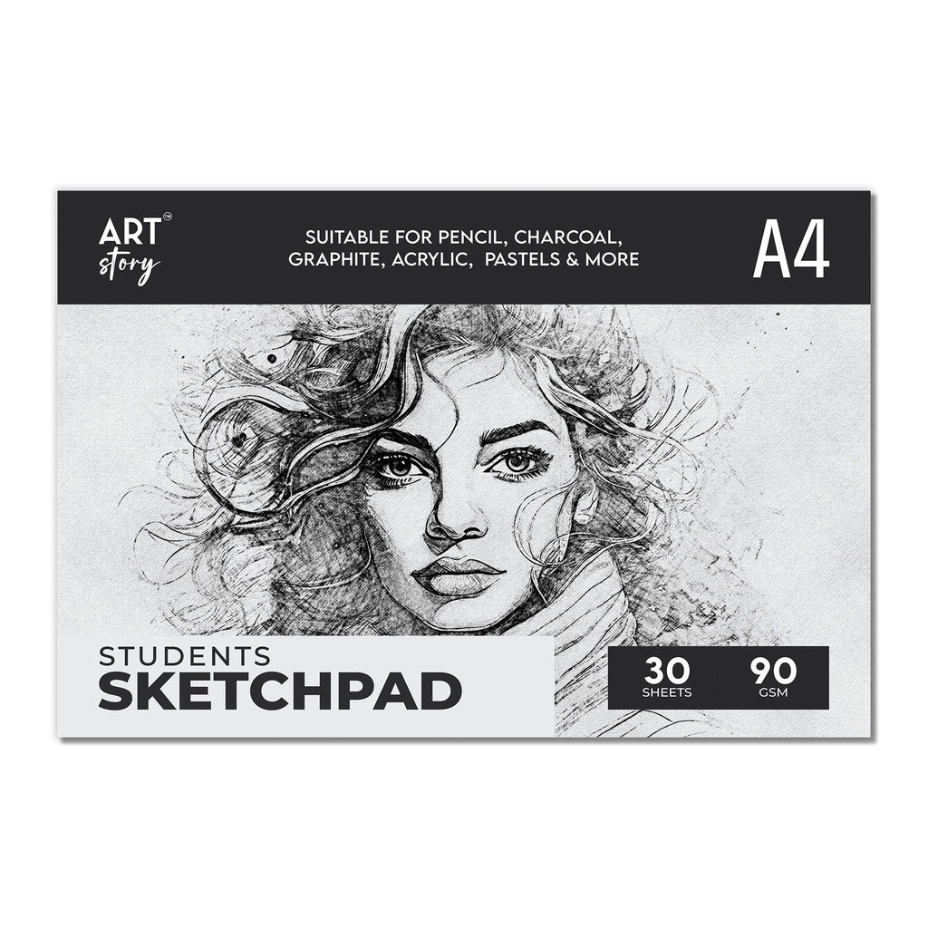 Student Sketch Pad Flap Over Cover Page A4 90gsm 30 Sheets