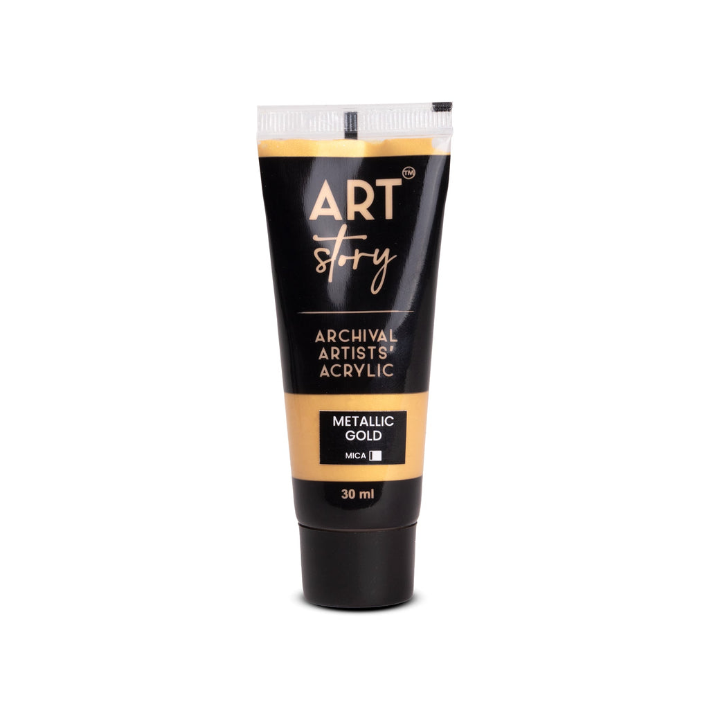 Metallic Artists Acrylic Colour Gold 30ml Tube