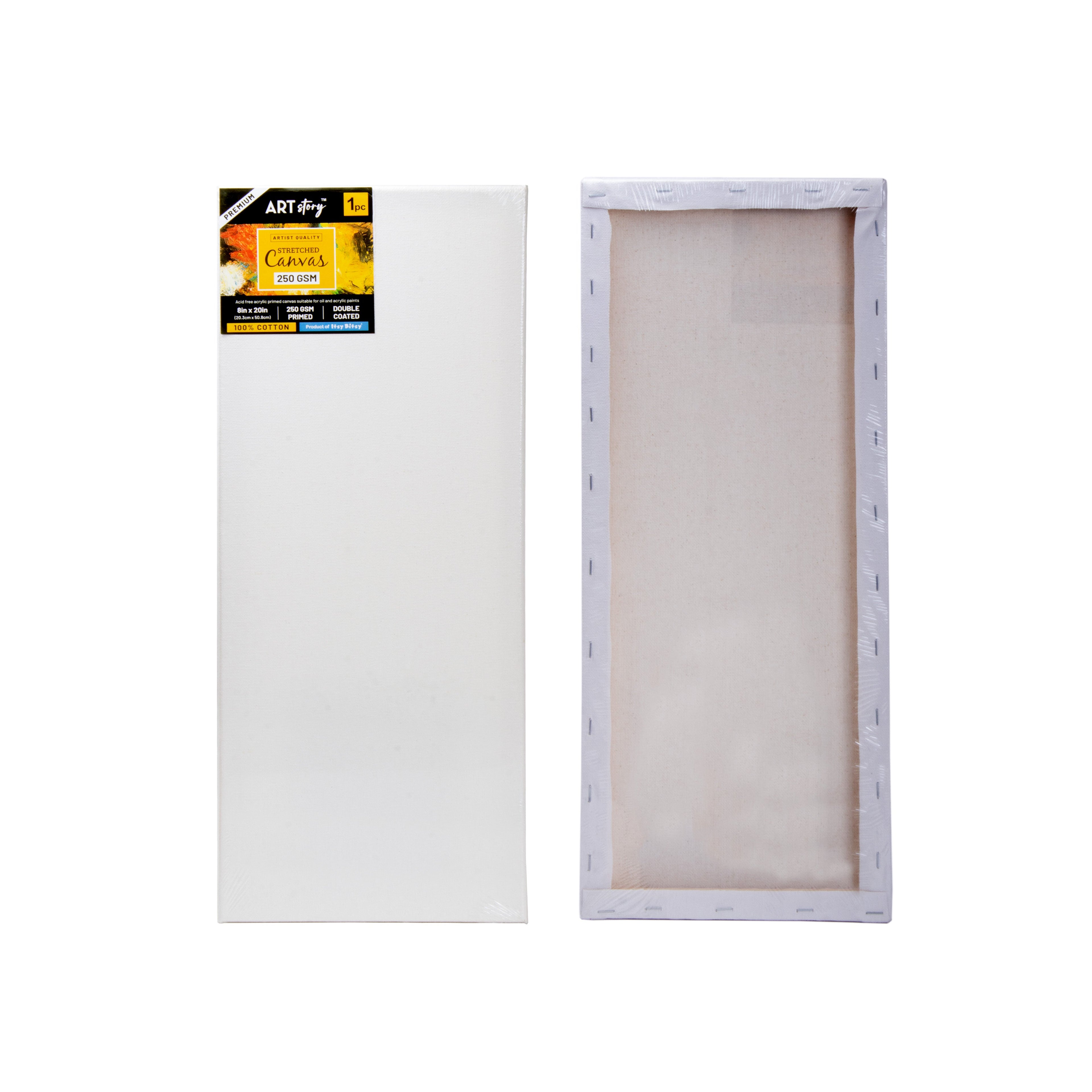 Stretched Canvas Frame 16X20mm 250gsm 8 X 20inch 1 pc