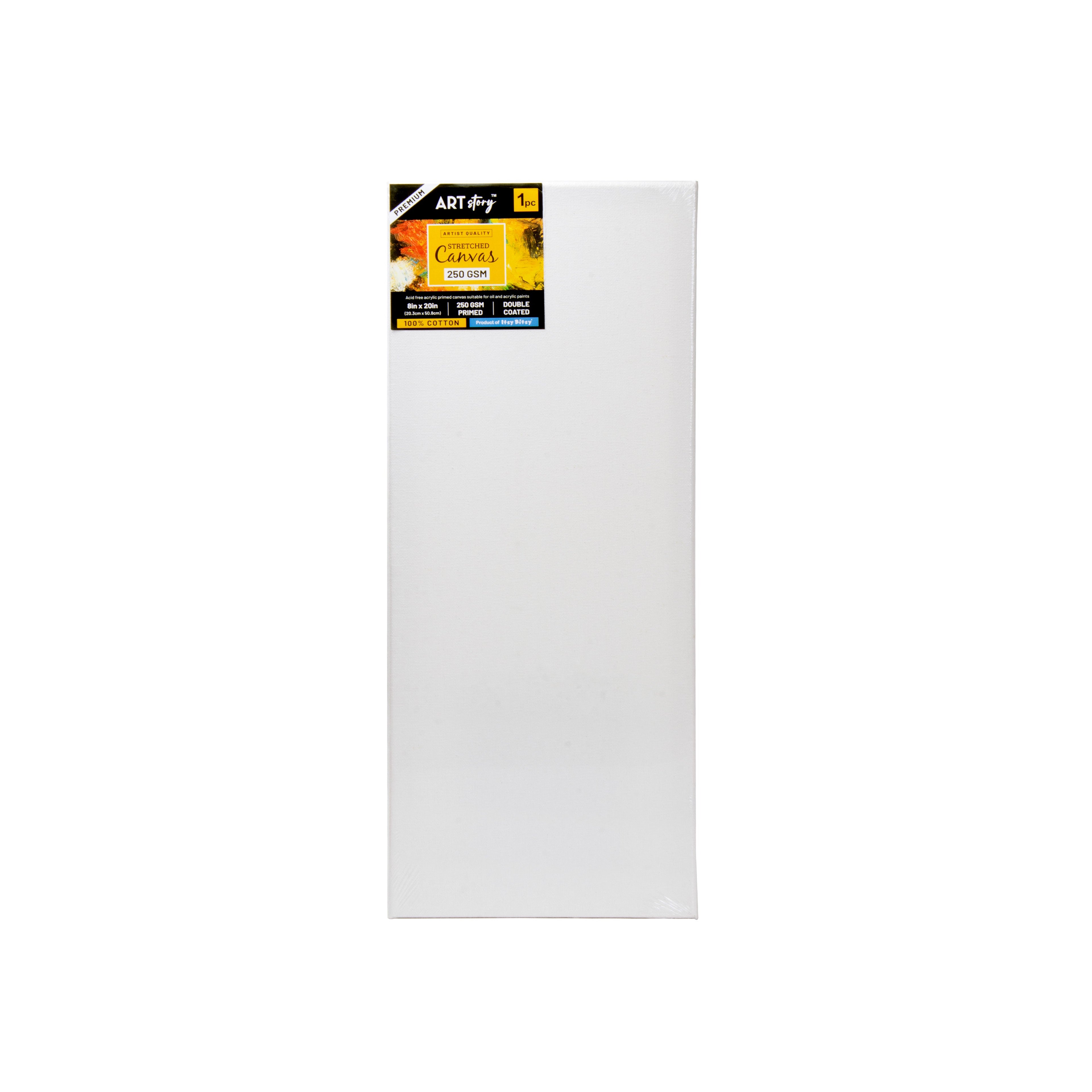 Stretched Canvas Frame 16X20mm 250gsm 8 X 20inch 1 pc