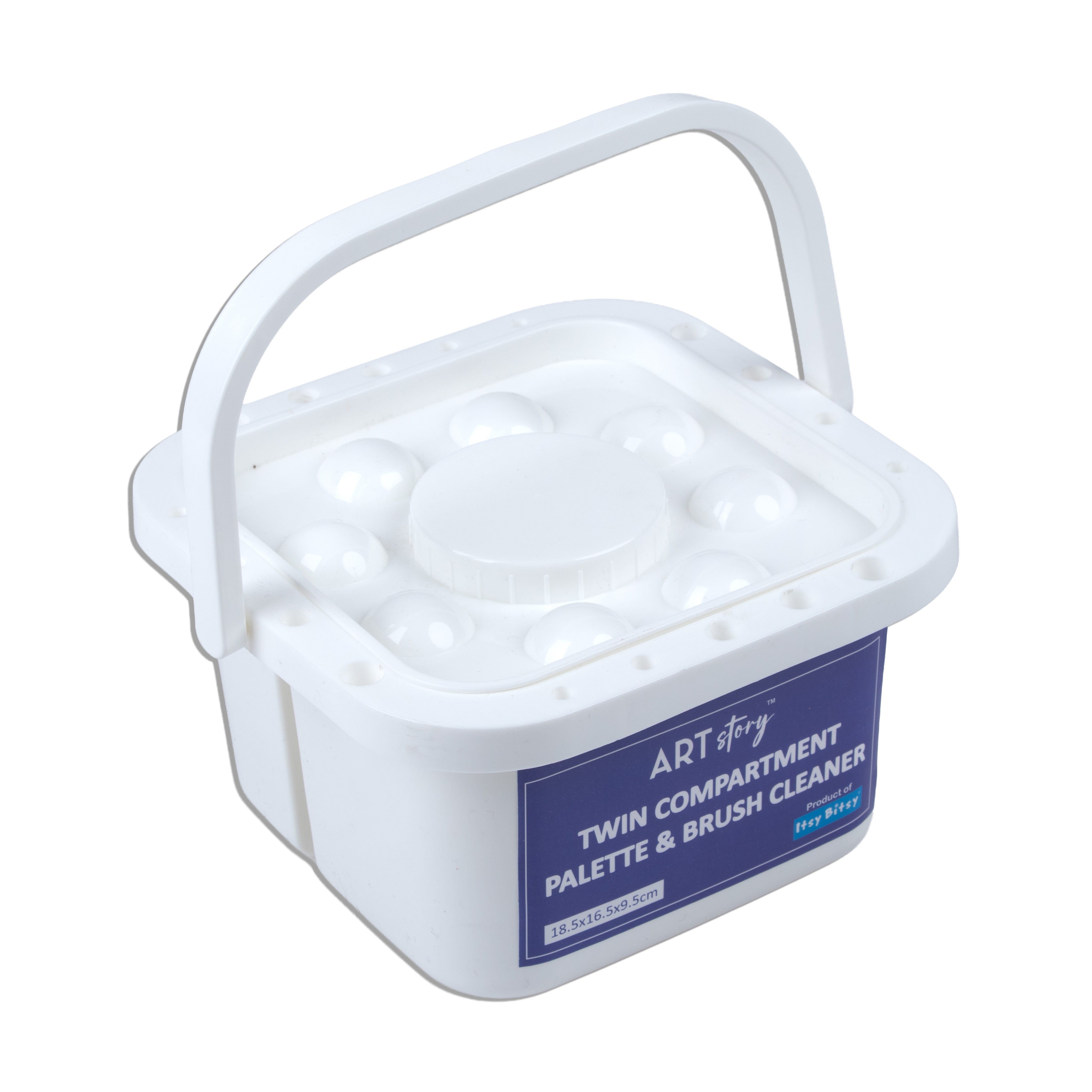 Twin Compartment Paint Brush Washer and Cleaner L18.5 X 16.5 X 9.5cm 1pc
