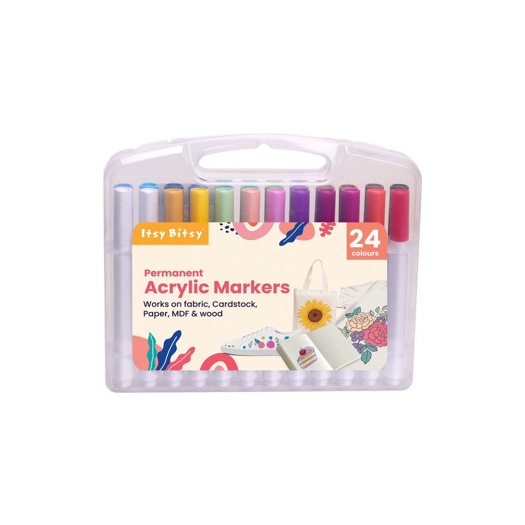 Acrylic Marker Triangular Grip Beginner 24pcs Box