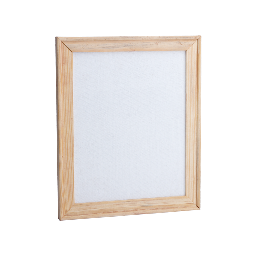 Pinewood Frame With 8 x 10in Canvas - 250gsm, 3mm Thick MDF Board Backing, Frame Size 3 X 1.5cm 1pc