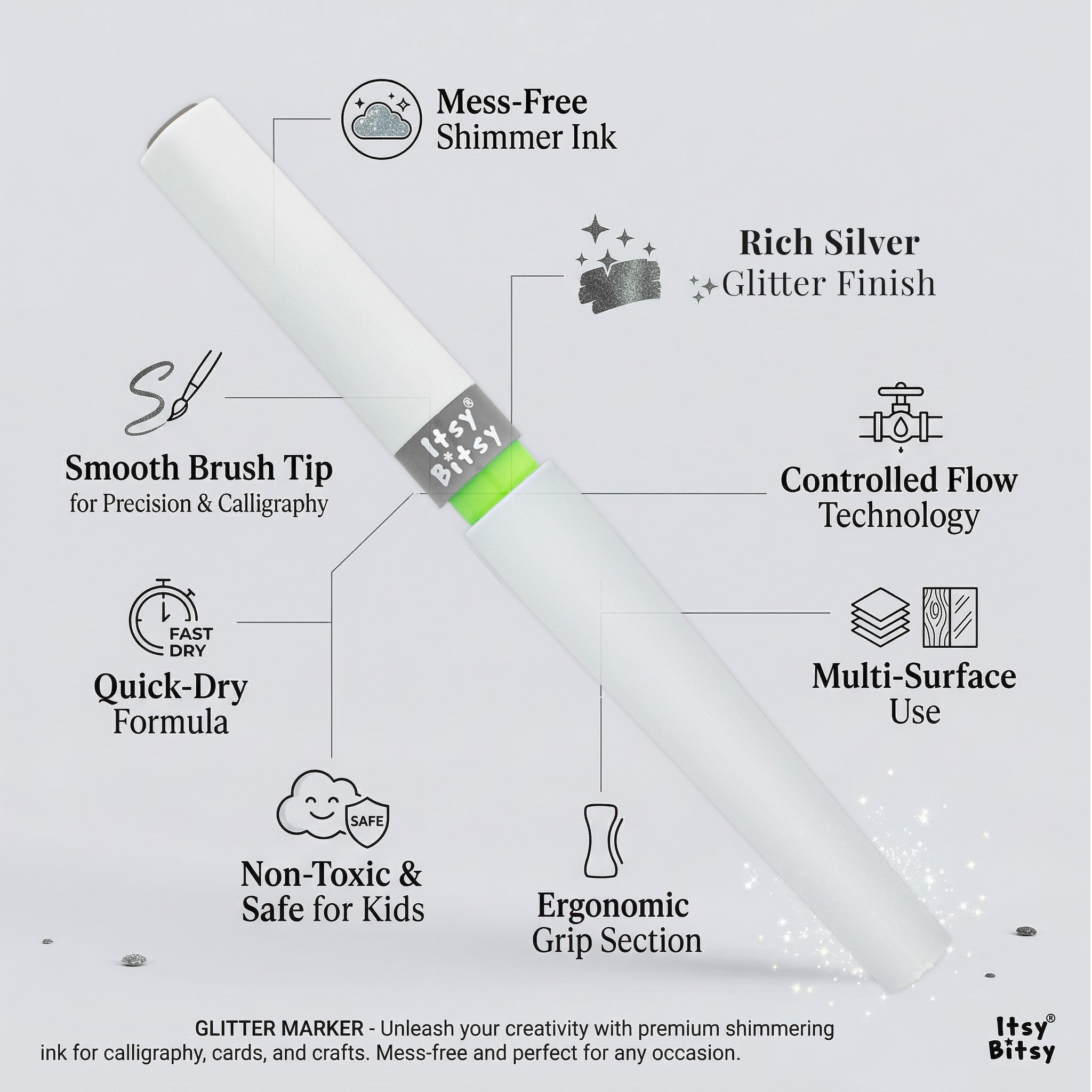 Premium Winkle Marker Silver 1pc