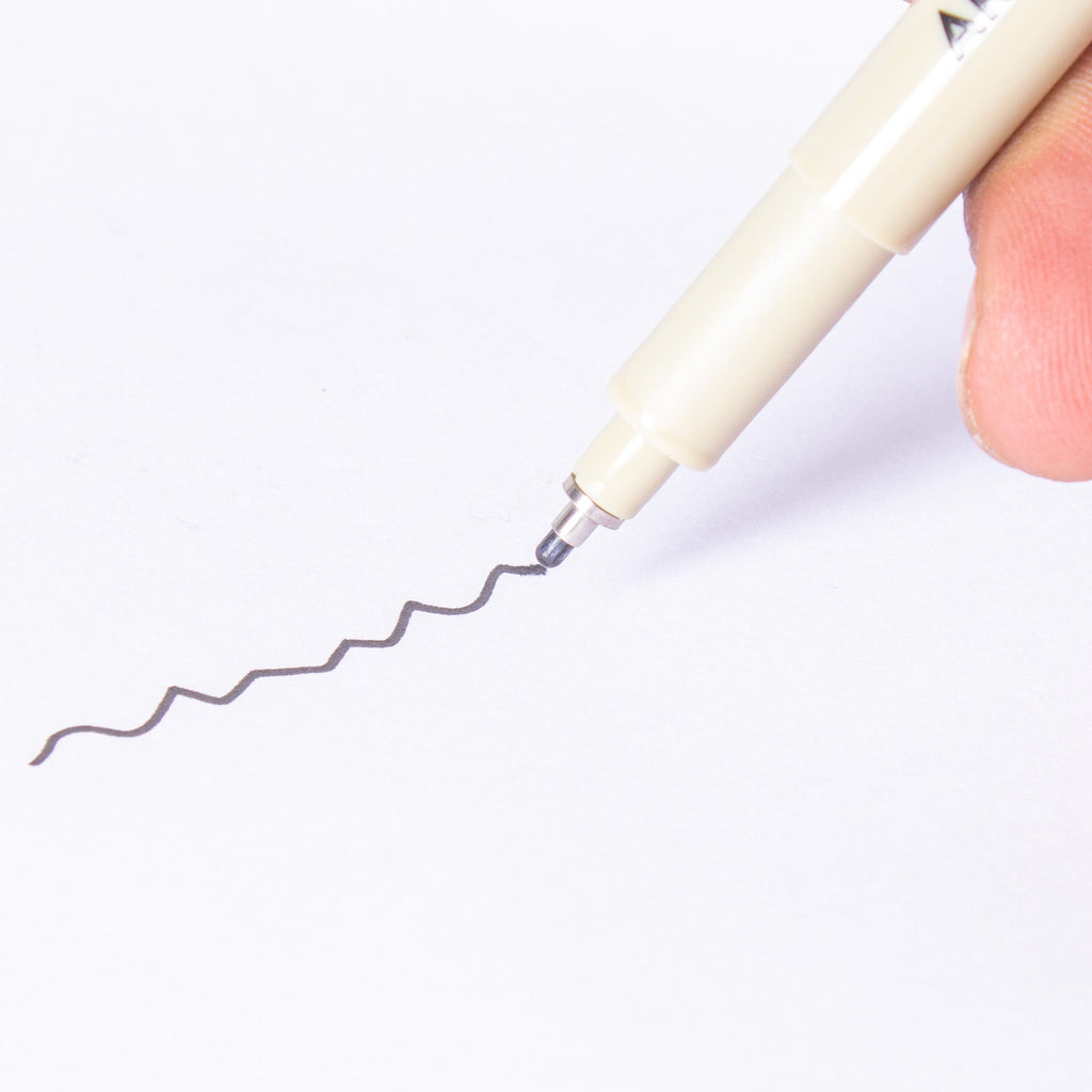 Pigment Fineliner Water Based Black 1.2mm  Tip 1pc